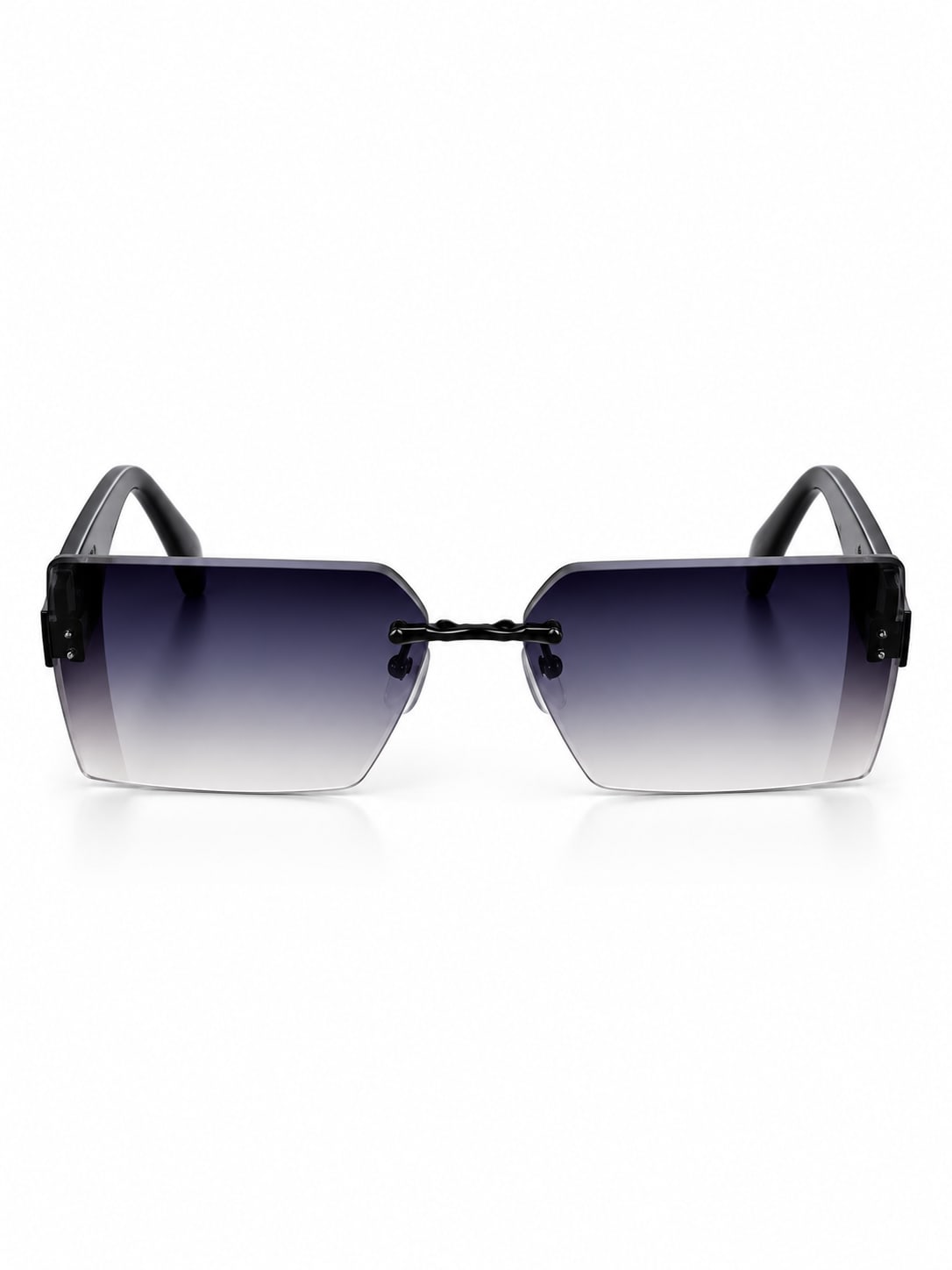 LOUIS VUITTON GREY GRADIENT ANGULAR RIMLESS SUNGLASSES