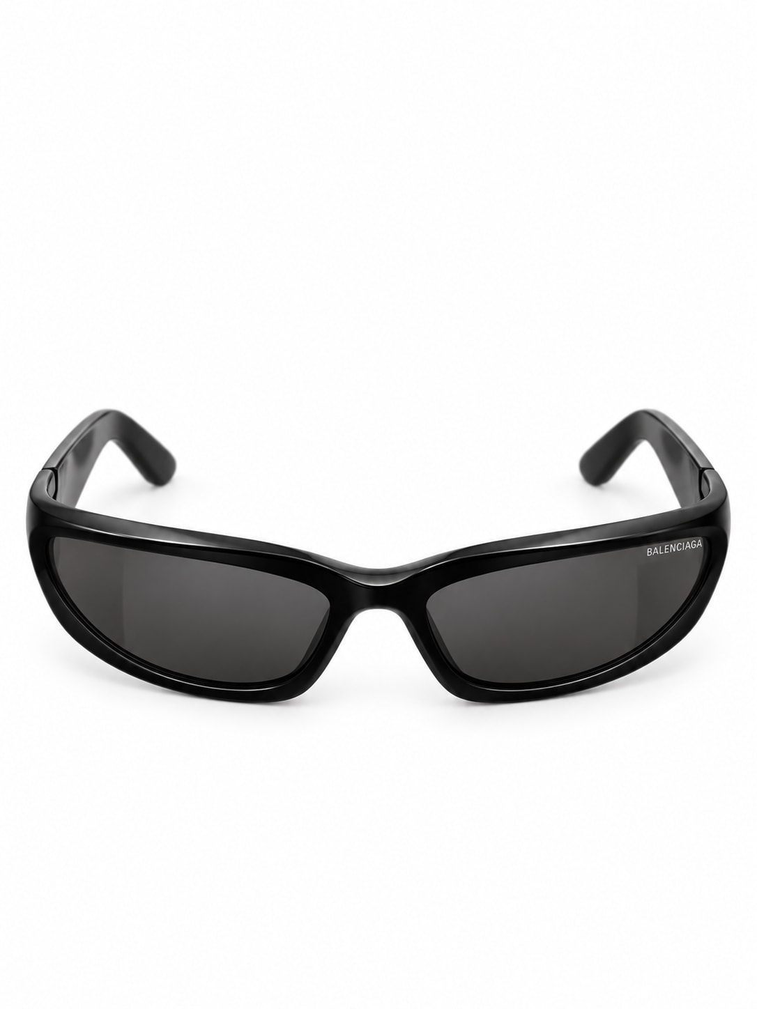 BALENCIAGA BB0157S SWIFT OVAL SUNGLASSES (BLACK)