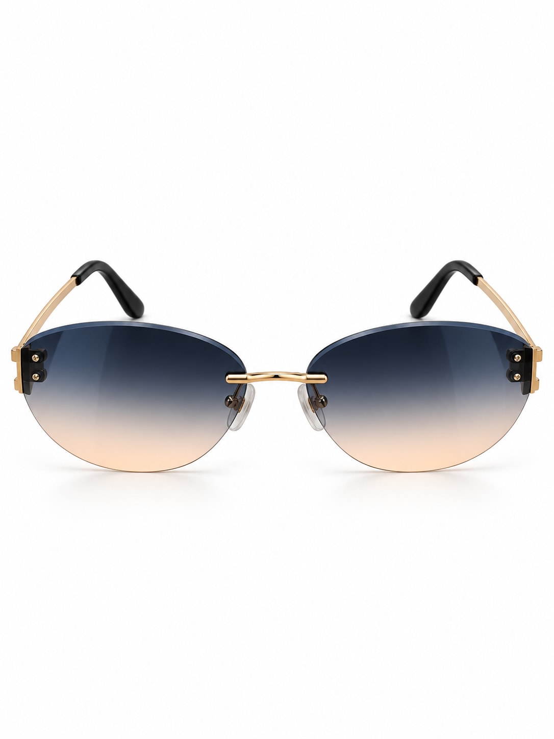 DIOR OBLIQUE-TEMPLE RIMLESS SUNGLASSES (BLUE GRADIENT)