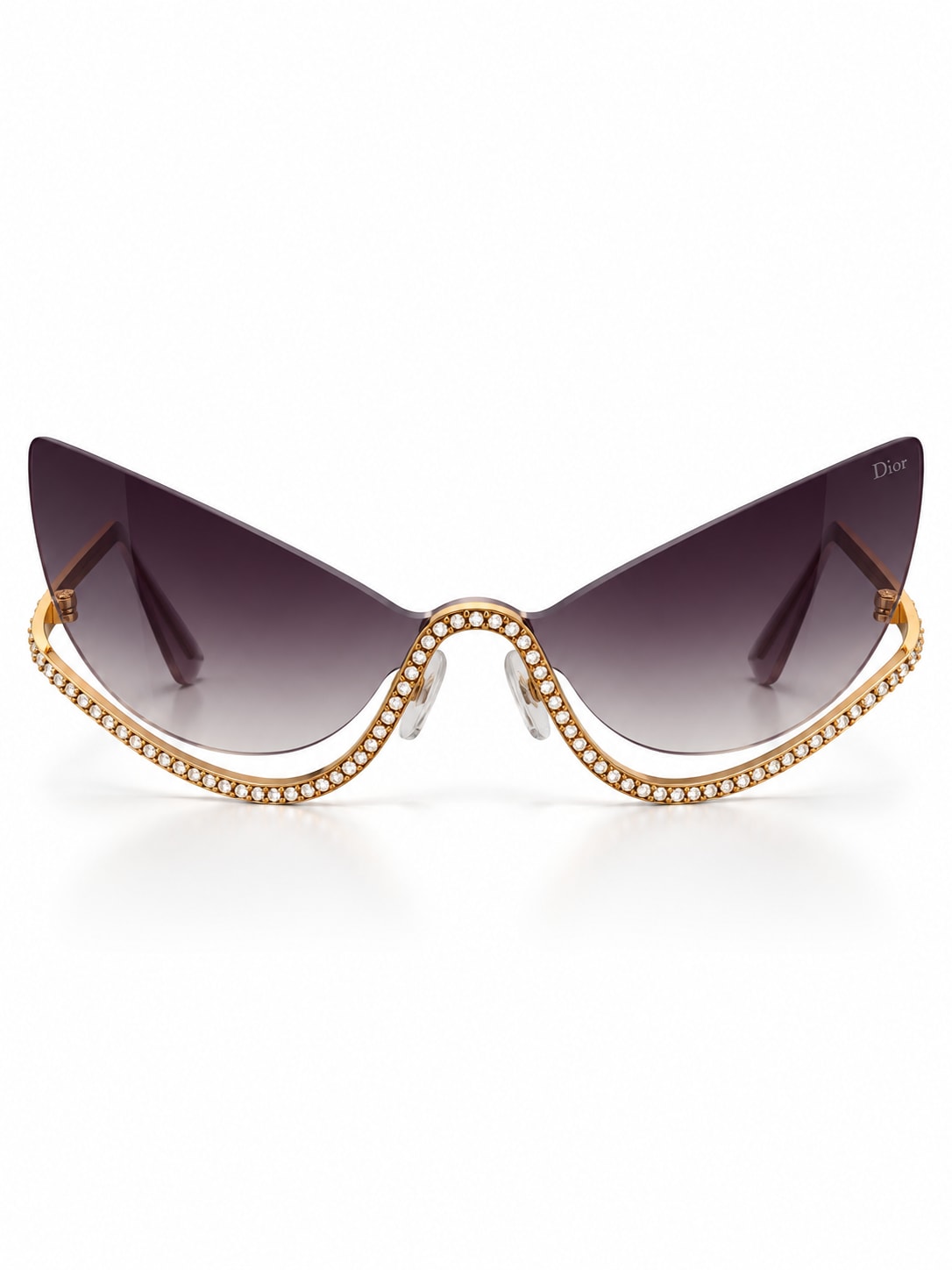 Purple Gold-Chain Wing Sunglasses