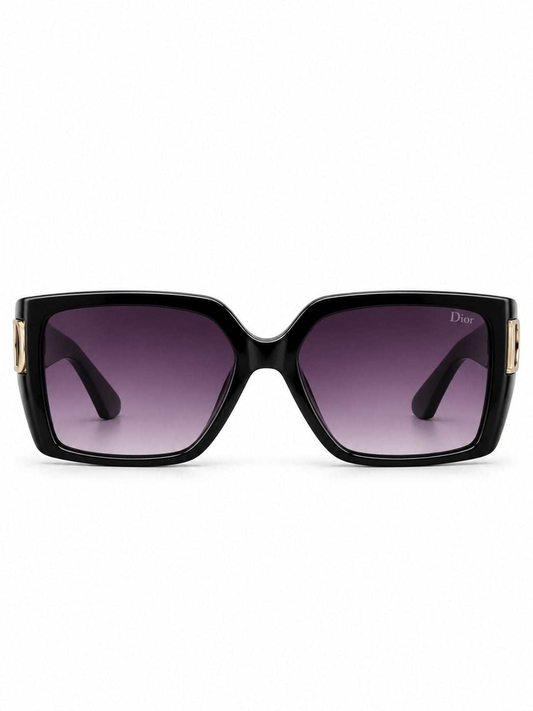 DIOR INITIALS S2I SQUARE SUNGLASSES (BLACK / PURPLE GRADIENT)