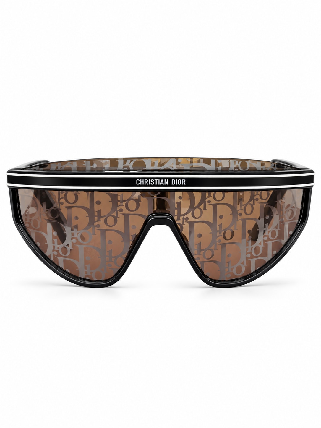DIOR DIORCLUB M2U OBLIQUE SHIELD SUNGLASSES (BROWN)