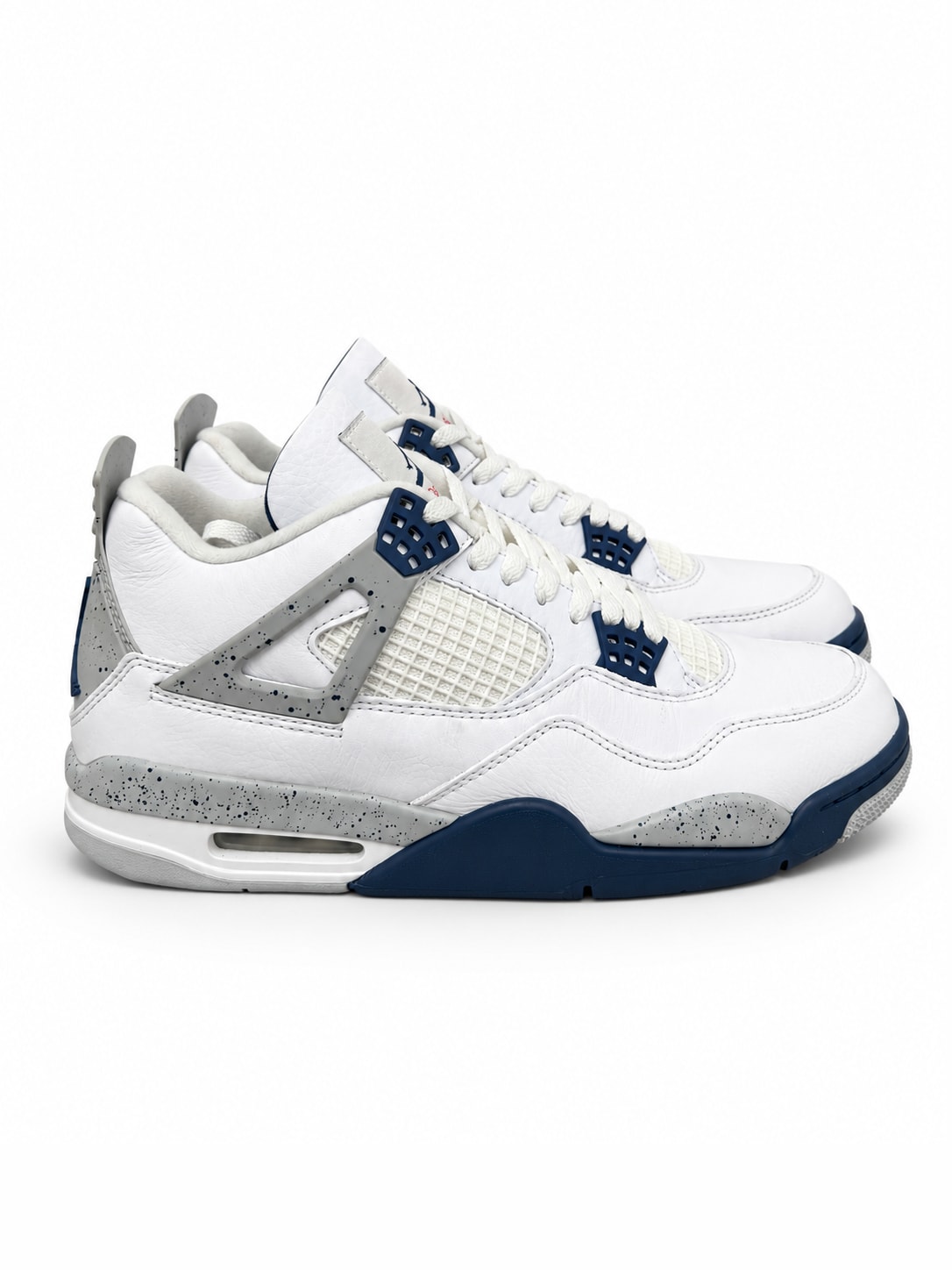 AIR JORDAN 4 RETRO MIDNIGHT NAVY — WHITE / NAVY