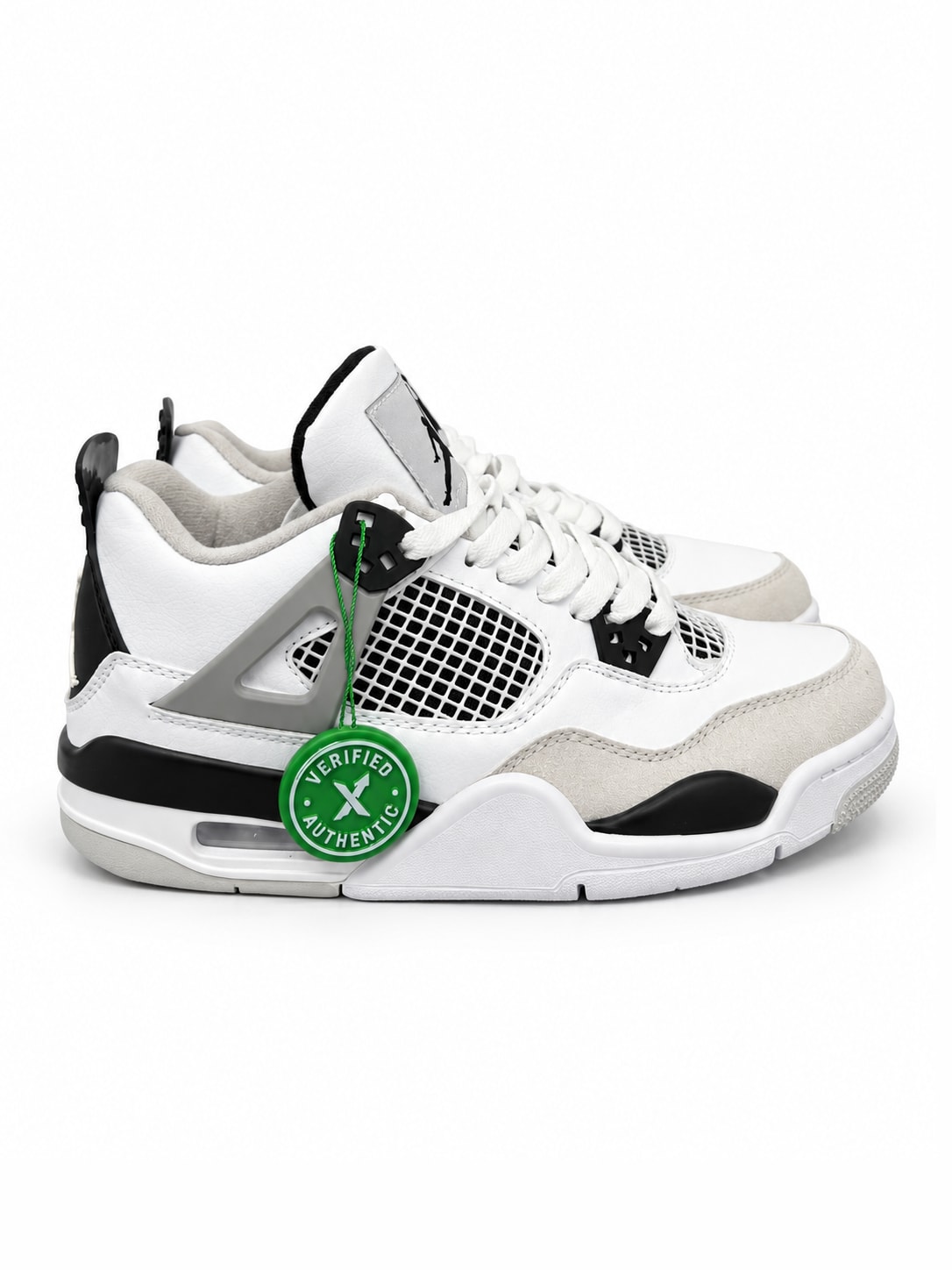AIR JORDAN 4 RETRO WHITE AND BLACK — WHITE / BLACK