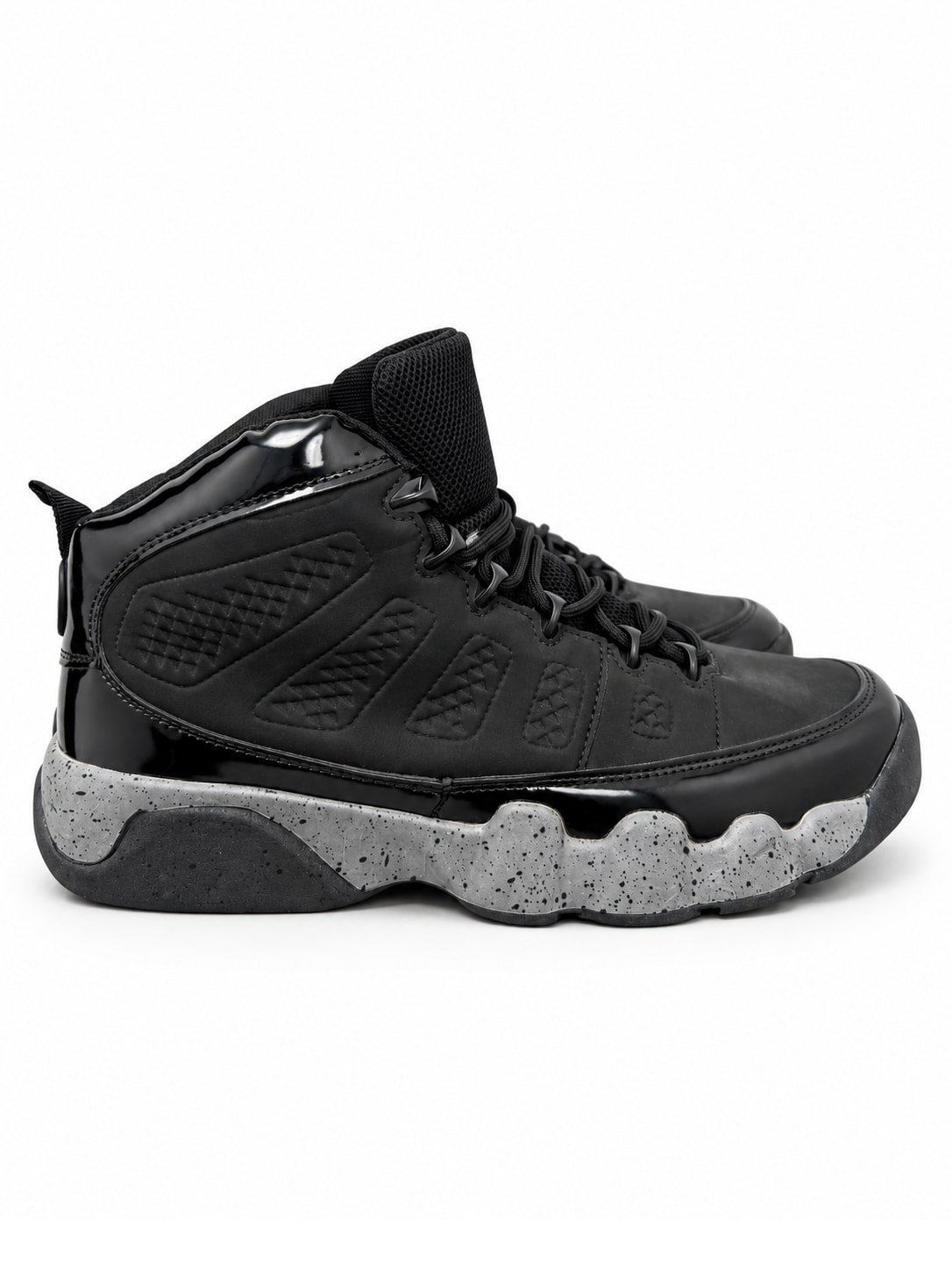 AIR JORDAN 9 RETRO — BLACK / GREY