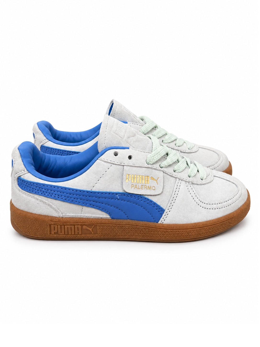 PUMA PALERMO SNEAKERS — WHITE / BLUE