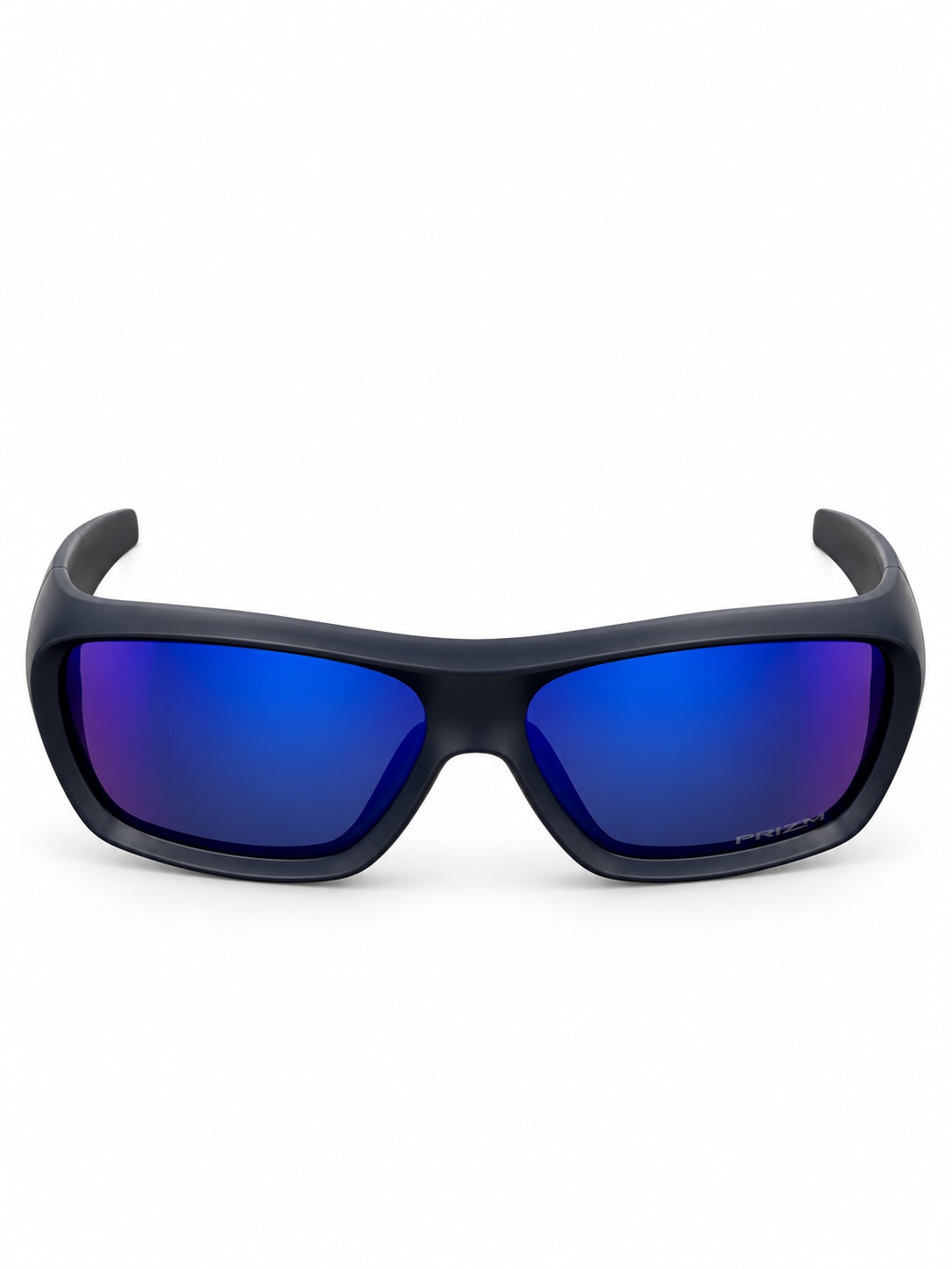 BLACK BLUE MIRROR WRAP SPORTS SUNGLASSES
