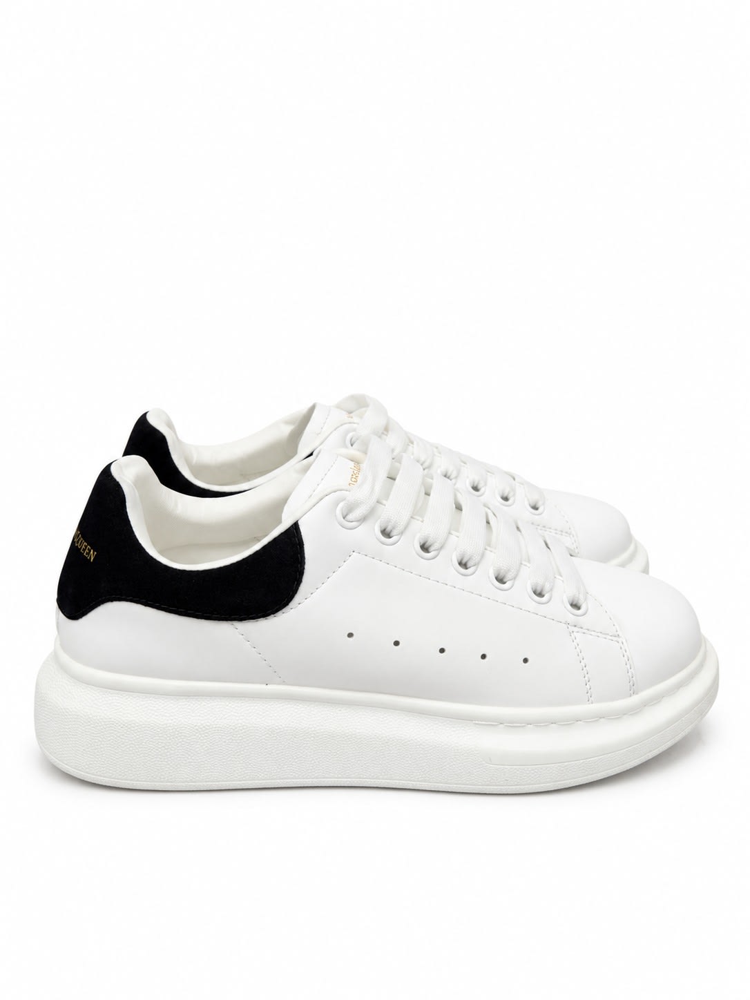 ALEXANDER MCQUEEN OVERSIZED SNEAKER — WHITE / BLACK