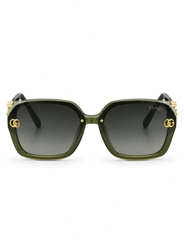 GUCCI OLIVE GREEN SQUARE SUNGLASSES