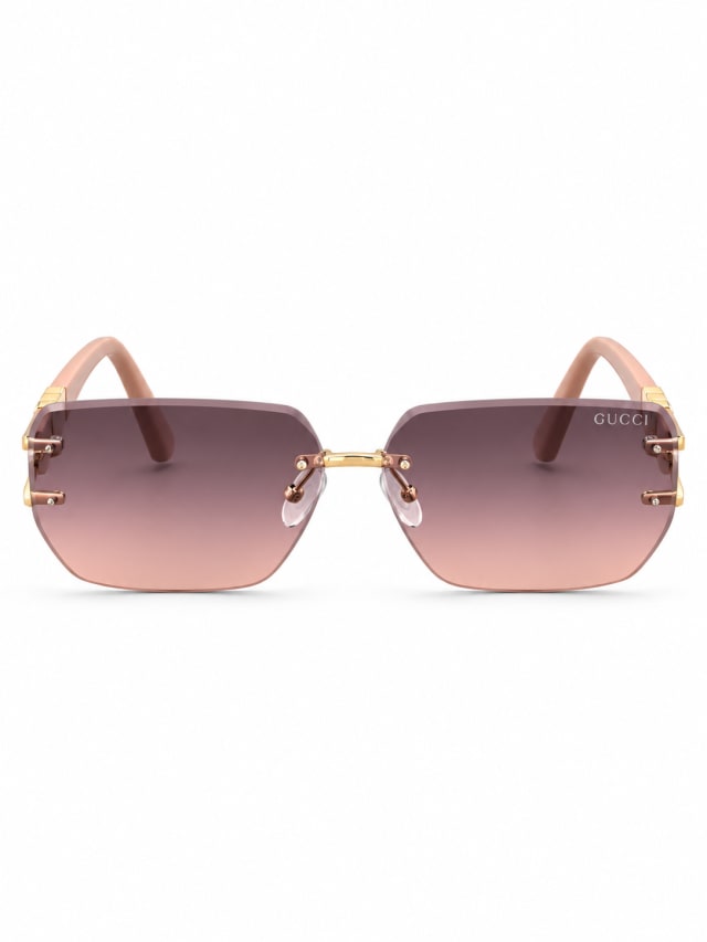 GUCCI PINK GRADIENT RIMLESS SUNGLASSES
