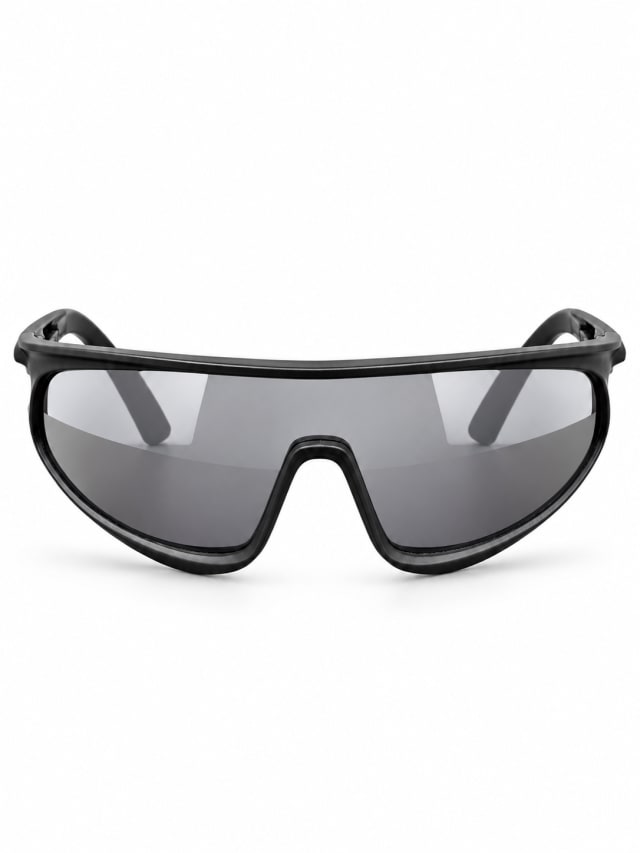 OAKLEY BLACK SILVER MIRROR SHIELD SUNGLASSES