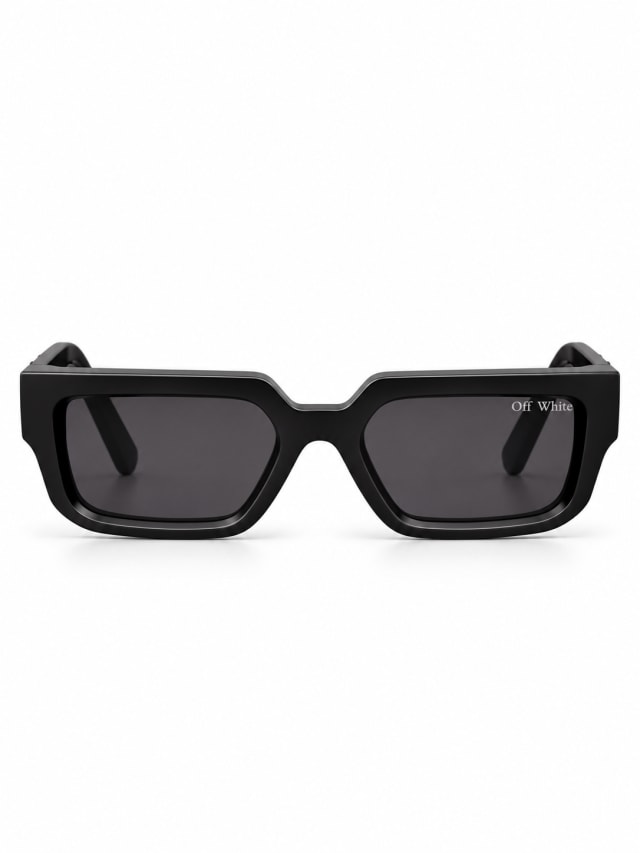 OFF-WHITE BLACK GEOMETRIC ARROW TEMPLE SUNGLASSES