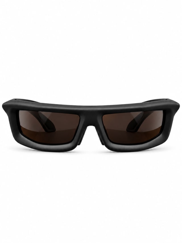 OAKLEY BLACK BROWN LOW RECTANGLE SPORTS SUNGLASSES