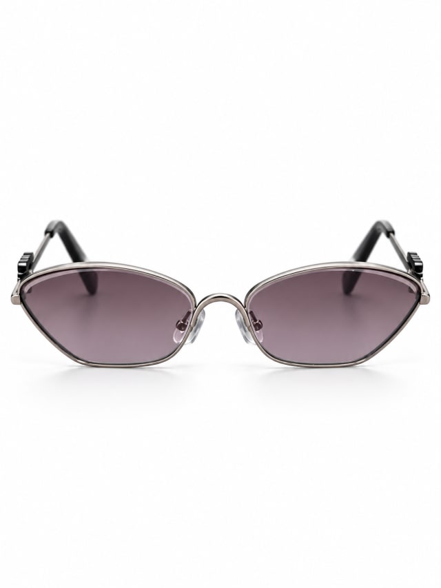 SILVER CAT EYE GRADIENT SUNGLASSES