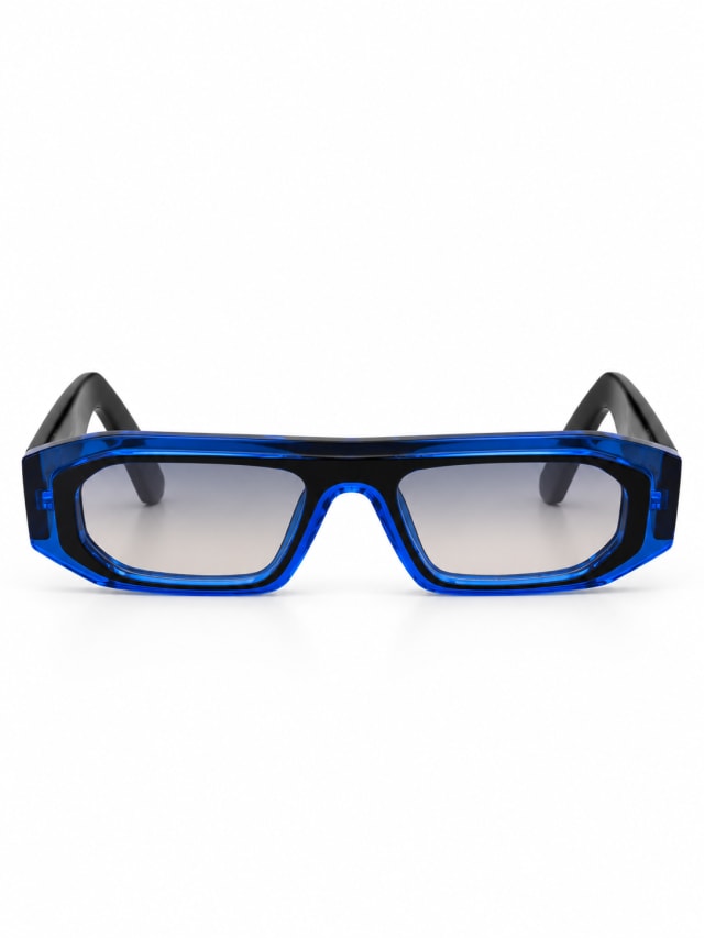 LOUIS VUITTON BLUE CRYSTAL FLAT-TOP RECTANGULAR SUNGLASSES