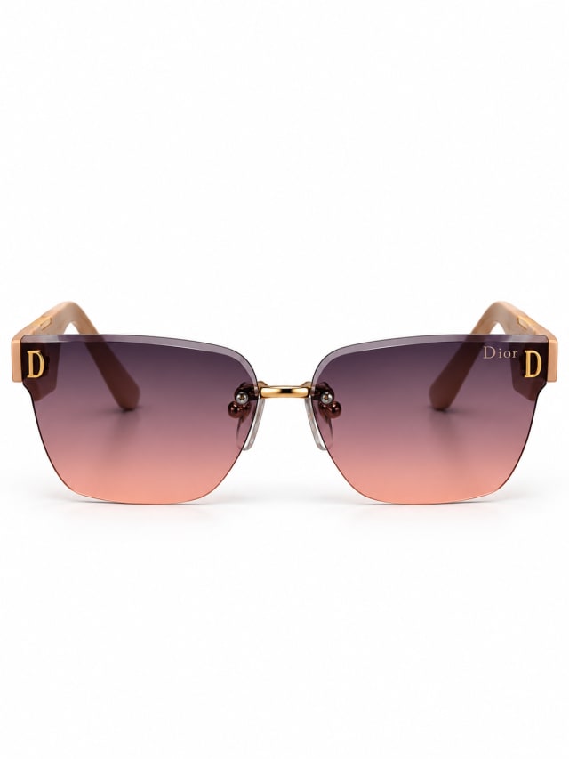Gradient D-Detail Patterned-Temple Sunglasses