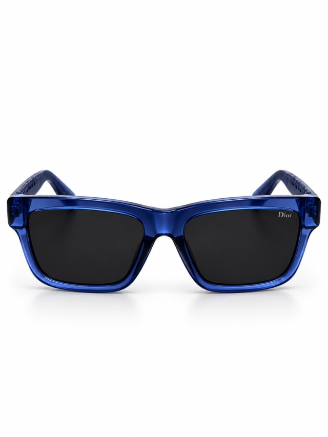 DIOR DIORXPLORER S2I RECTANGULAR SUNGLASSES (BLUE CRYSTAL / BLACK)