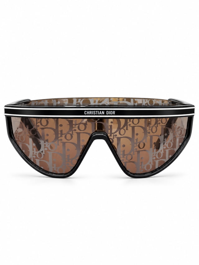 DIOR DIORCLUB M2U OBLIQUE SHIELD SUNGLASSES (BROWN)