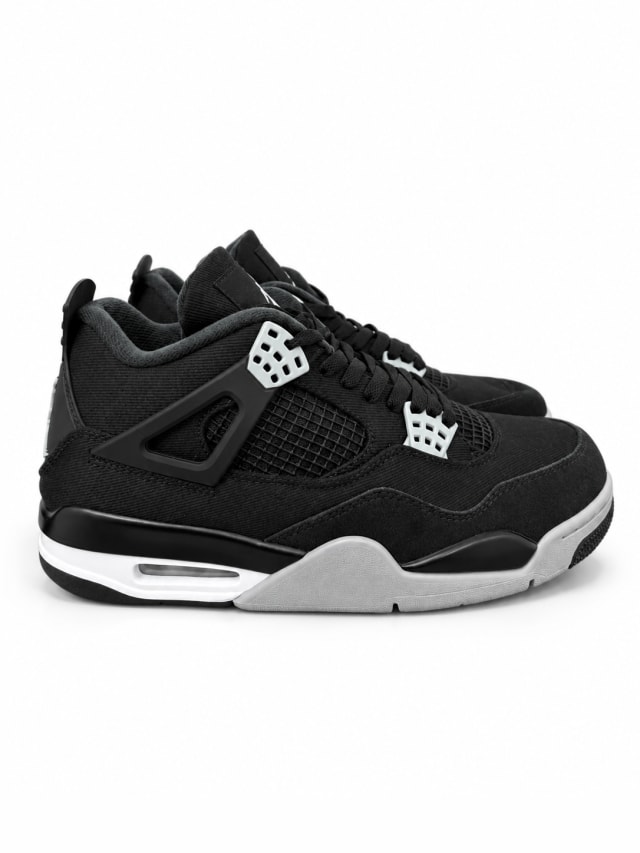 AIR JORDAN 4 RETRO WHITE THUNDER — BLACK / WHITE