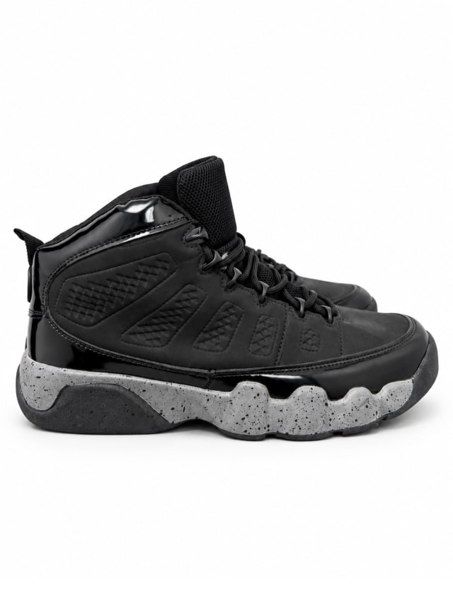 AIR JORDAN 9 RETRO — BLACK / GREY