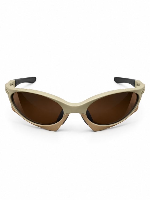 CREAM BROWN WRAP SPORTS SUNGLASSES
