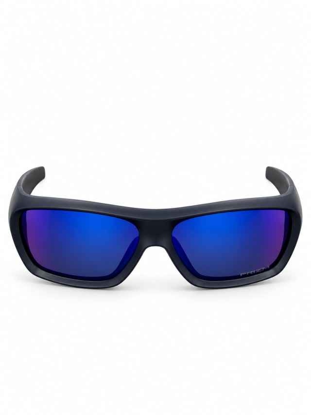 BLACK BLUE MIRROR WRAP SPORTS SUNGLASSES