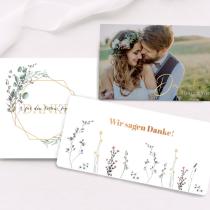 Ausgefallene Dankeskarten zur Hochzeit - Dankeskarten floral - Hochzeitsplaza Kartenshop