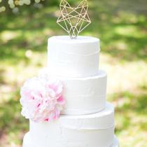 Hochzeitstorte - Tortenfigur Geometrischer Fuchs - ZCreateDesign Etsy