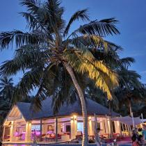 Flitterwochen auf den Malediven Galerie - Breeze Bar auf Kandima am Abend