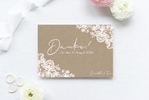 Danksagung Hochzeit - vintage - Hopla Kartenshop