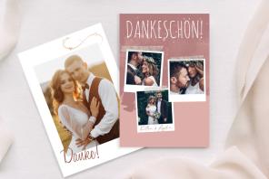 Danksagung Hochzeit - Danksagungskarte rose - Hochzeitsplaza Kartenshop Galerie