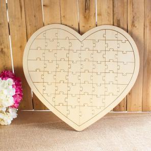 Gästebuch zur Hochzeit - Gästebuch Alternative Holzpuzzle - SalesGuide24 Marketing GmbH