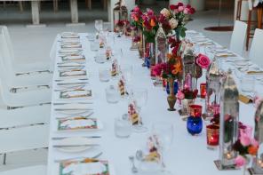 Tischdeko - Tischdeko zur Hochzeit mit Kerzen - david campbell imagery