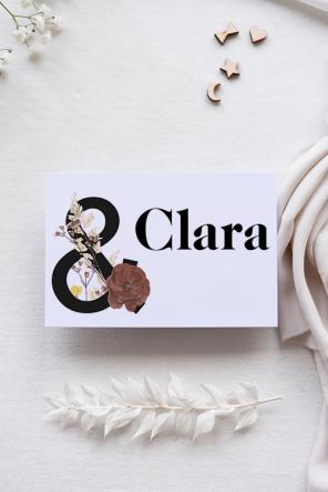 Tischkarten zur Hochzeit - Tischkarten Und-Zeichen floral - Hochzeitsplaza Kartenshop