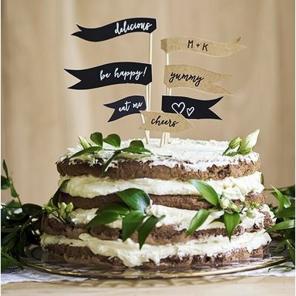 Tortenfiguren zur Hochzeit - cake-topper-faehnchen-7-teile~2 - SalesGuide24 Marketing GmbH