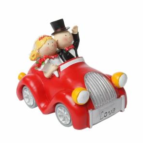 Tortenfiguren zur Hochzeit - tortenfigur-brautpaar-im-auto-klein - SalesGuide24 Marketing GmbH