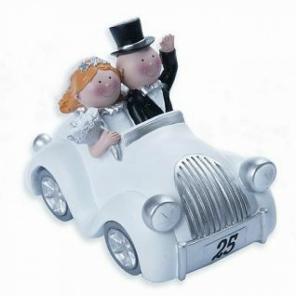 Tortenfiguren zur Hochzeit - tortenfigur-silberhochzeit-auto-klein - SalesGuide24 Marketing GmbH