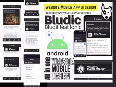 Built all in one website and mobile design ui app with bludic project - free download full source code.
