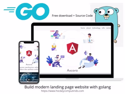 Free download source code full go golang landing page website themes template.