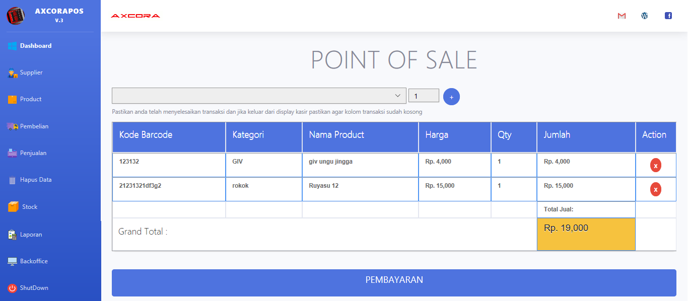 point of sale penjualan kasir aplikasi kasir ONLINE android iphone windos