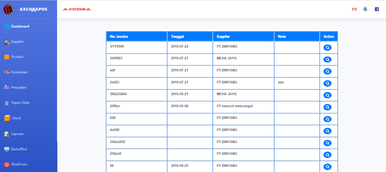 laporan pembelian aplikasi kasir ONLINE android iphone windos