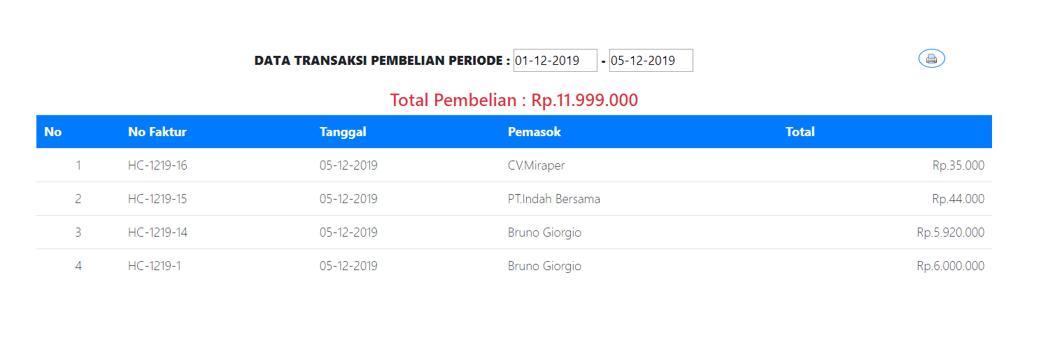 laporan pembelian aplikasi kasir ONLINE android iphone windoWs