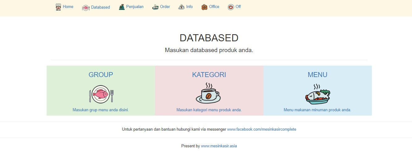 database makanan minuman Aplikasi restoran cafe android iphone