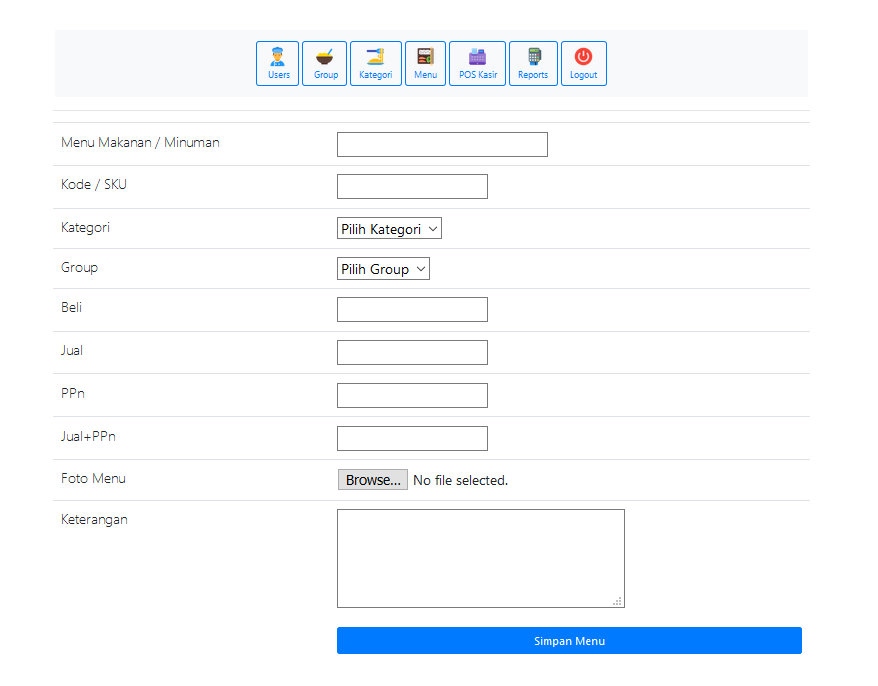 APLIKASI RESTORAN MENU DIGITAL RESTO CAFE ONLINE SYSTEM