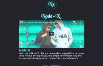 Node JS Blog themes template