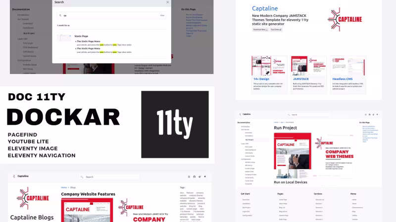Free and open source code eleventy 11ty docs themes for help you build and develope documentation website projects