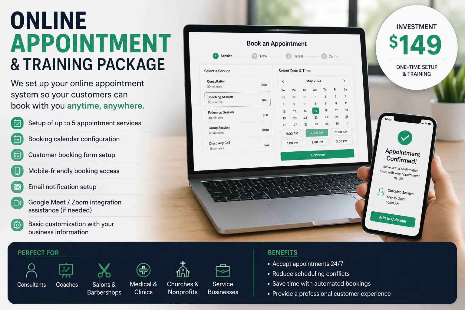 Online Appointment & Training Package