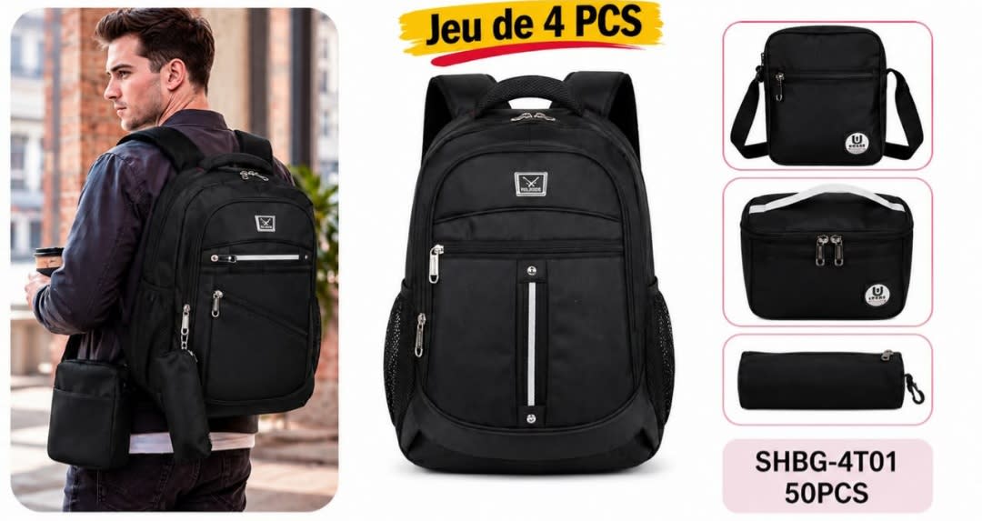 Sac à dos 4 PCS complet