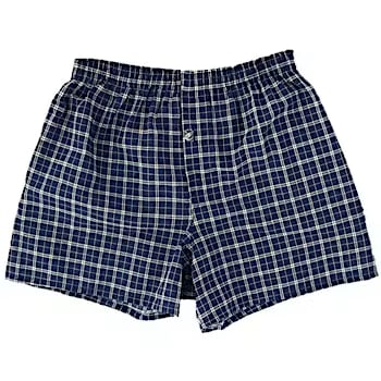 Men's Boxer Shorts – Medium, Assorted Plaid (1 Pair)