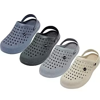 Men's Lightweight Clogs – Assorted Colors (Case of 24 Pairs)
